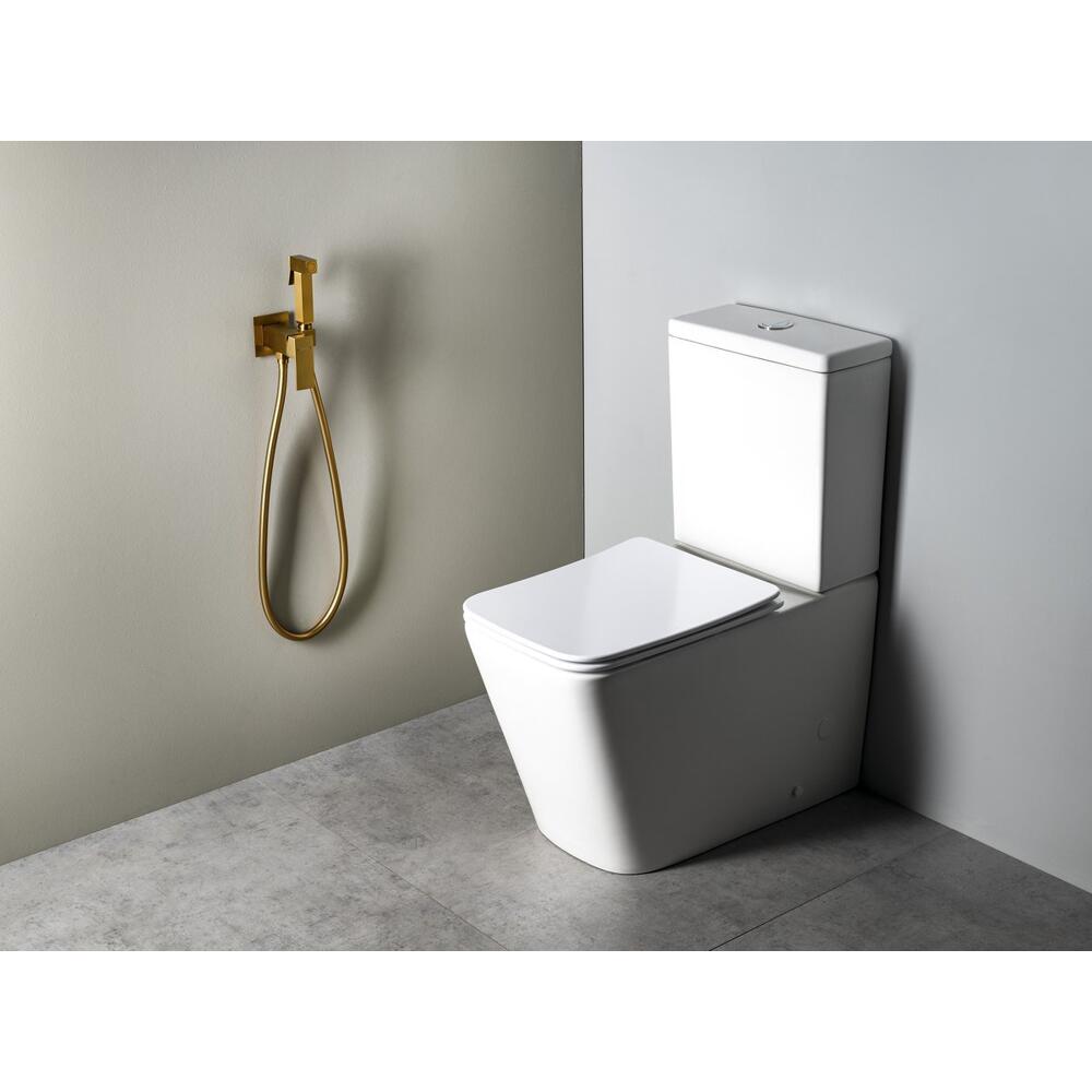 CUBEMIX Bidetarmatur mit Brausestopp, Gold matt