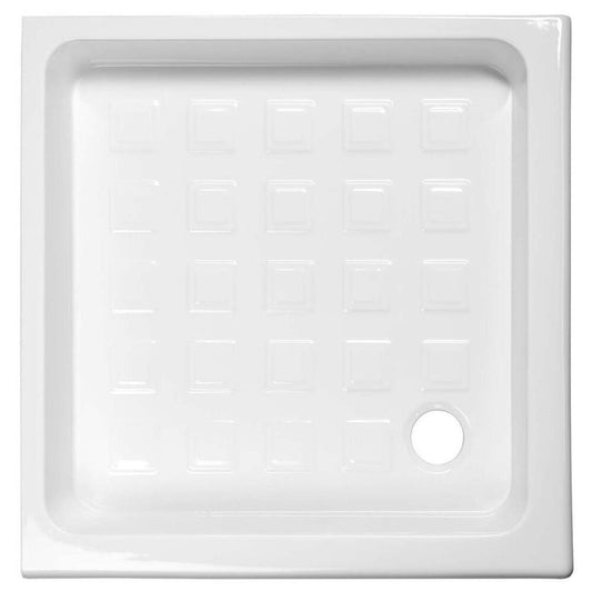 RETRO Keramik-Duschwanne, Quadrat 100x100x20cm, weiß