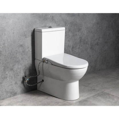 JALTA WC-Kombi mit Bidet-Sitz CLEAN STAR,spülrandlos, Abgang senkrecht/waagerecht, Weiß