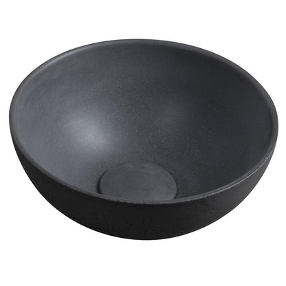 MINOR Betonwaschbecken zum Aufsetzen, Durchmesser 26cm, Anthrazit matt