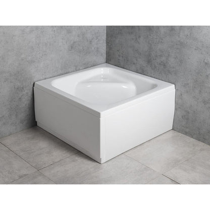 VISLA Eckschürze 56cm, links, 80x80x36cm, weiß