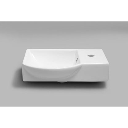 LITOS Keramik-Waschtisch 45x32cm, Wasserhahn rechts, weiss