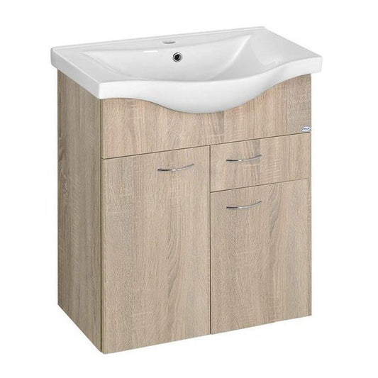 KERAMIA FRESH Unterschrank, 1 Schublade, 60,6x74x34cm, dub platin