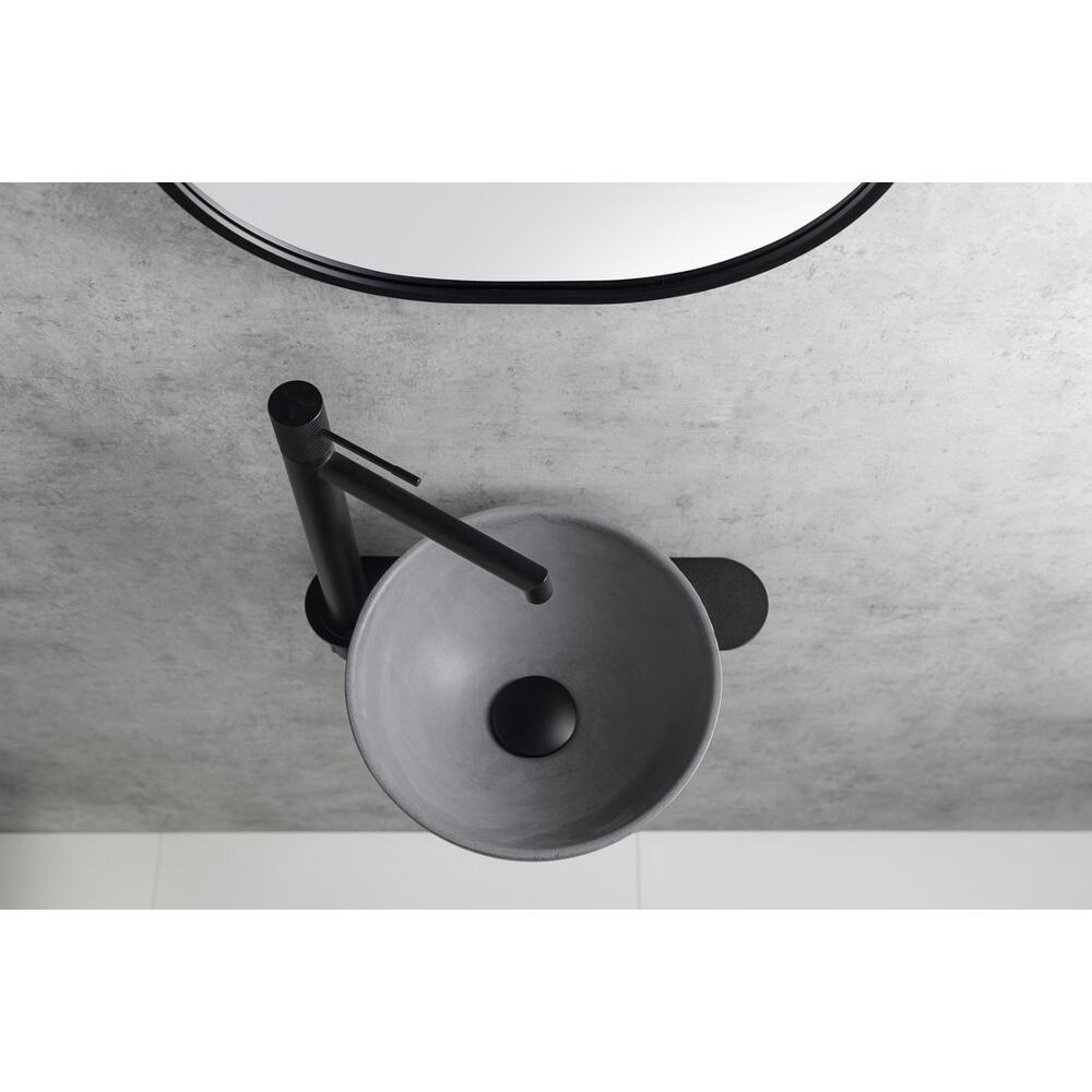 MINOR Betonwaschbecken zum Aufsetzen, Durchmesser 26cm, Grau matt