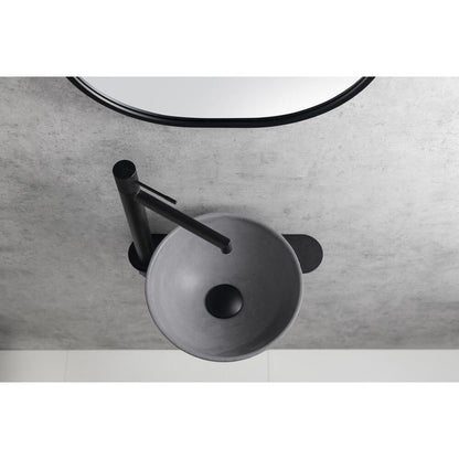 MINOR Betonwaschbecken zum Aufsetzen, Durchmesser 26cm, Grau matt