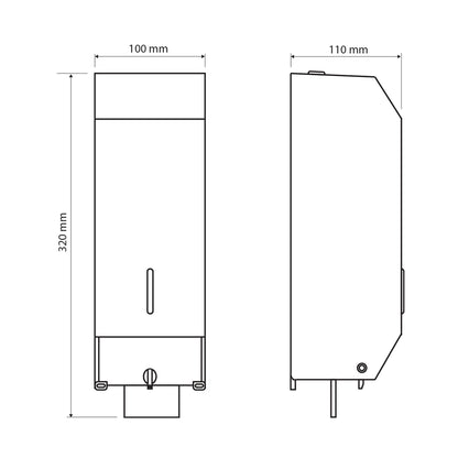 Seifenspender 1100ml, Edelstahl
