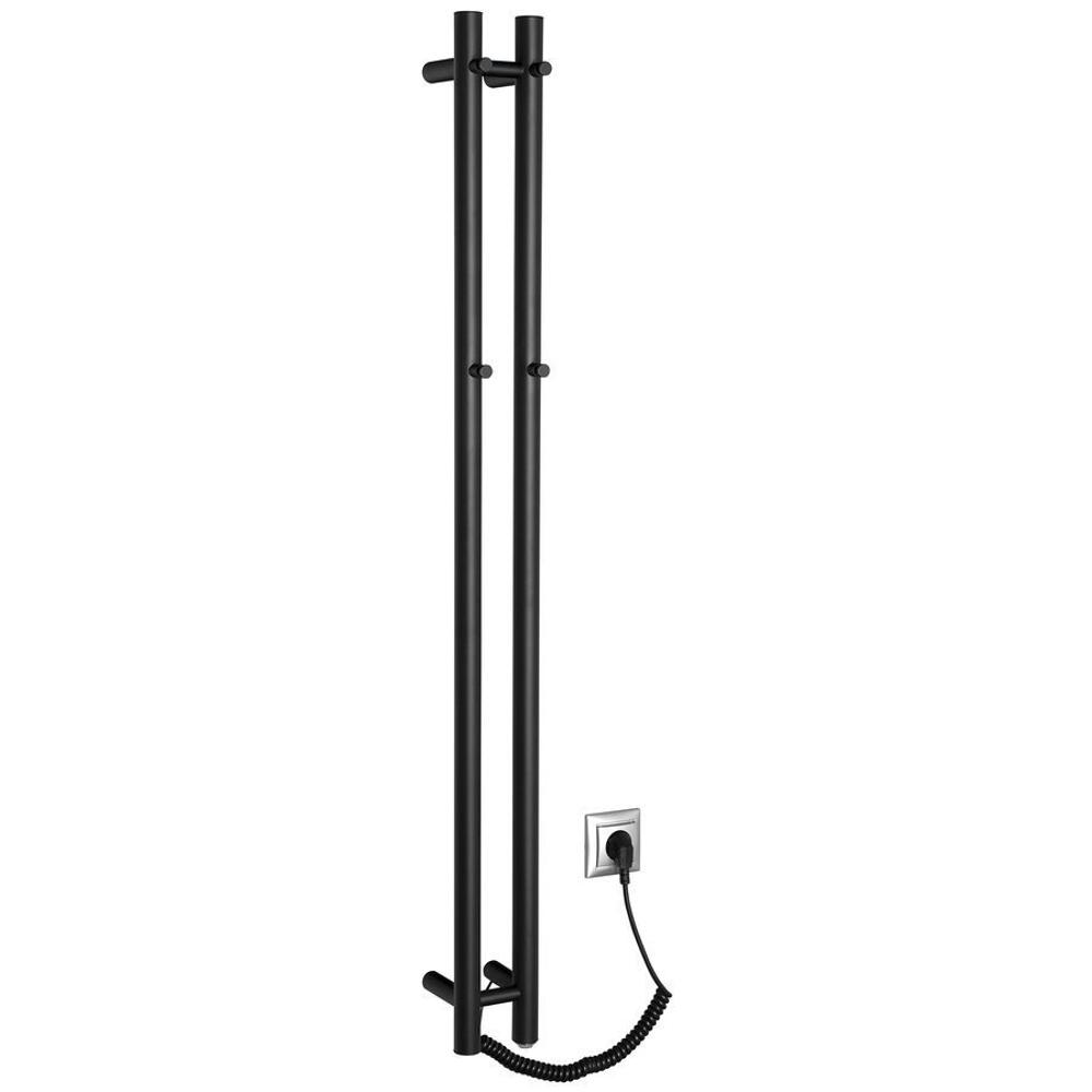 PAPINADO Handtuchtrockner elektrisch, 109x1200mm, 40W, Schwarz matt