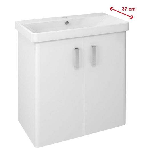 THEIA Unterschrank 66,3x70x35cm, 2x Tür, weiß