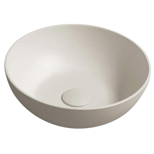 FORMIGO Betonwaschbecken zum Aufsetzen, Durchmesser 39cm, Sand matt