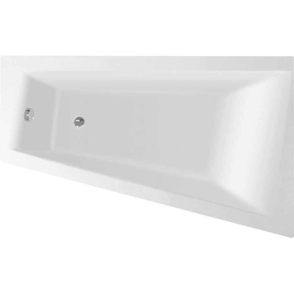 Raumspar Badewanne 160x100x42cm, ohne Füße, rechts, weiß