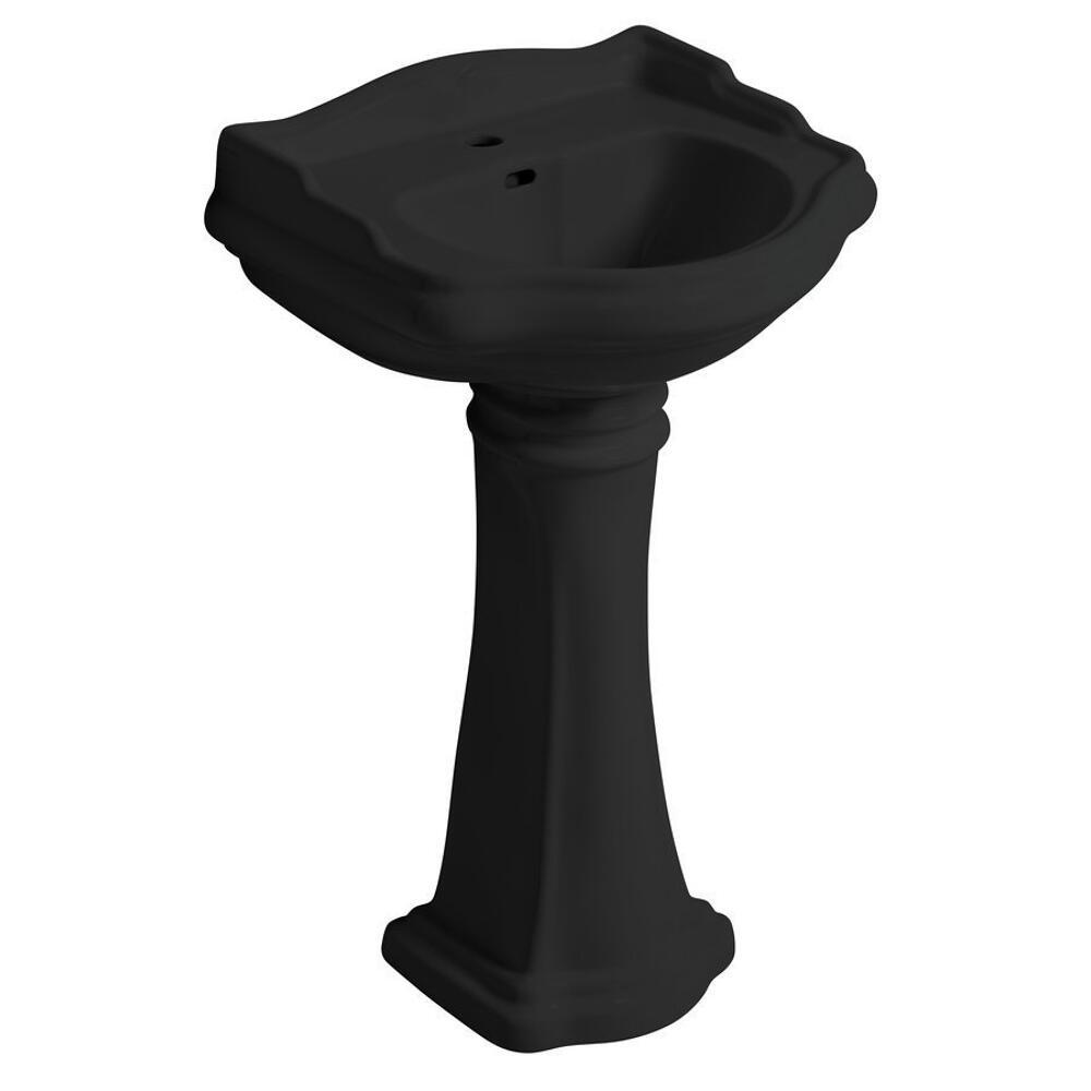 RETRO Keramik-Waschtisch 56x46,5cm, schwarz matt