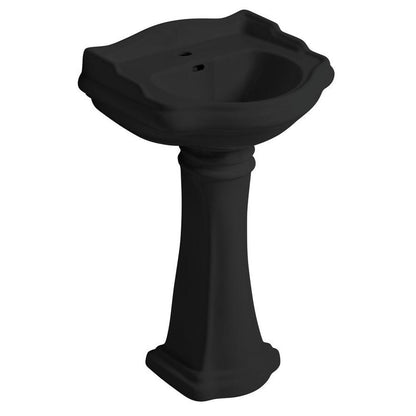 RETRO Keramik-Waschtisch 56x46,5cm, schwarz matt