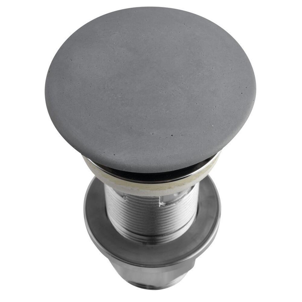 Waschbecken-Ablaufgarnitur 5/4", klick-klack, Beton-Stopfen, 10-80mm, Grau matt