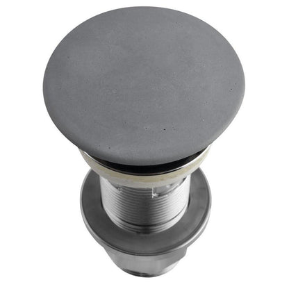 Waschbecken-Ablaufgarnitur 5/4", klick-klack, Beton-Stopfen, 10-80mm, Grau matt