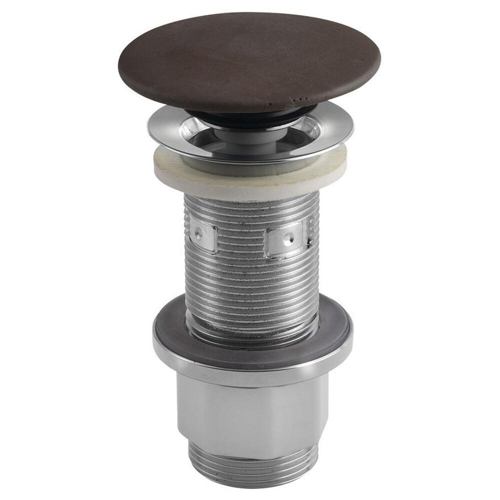 Waschbecken-Ablaufgarnitur 5/4", klick-klack, Beton-Stopfen, 10-80mm, Dunkelbraun matt