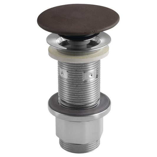 Waschbecken-Ablaufgarnitur 5/4", klick-klack, Beton-Stopfen, 10-80mm, Dunkelbraun matt
