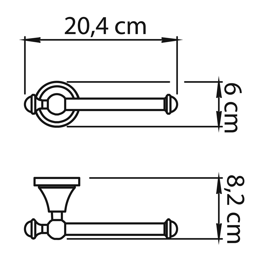 NEVIS Toilettenpapierhalter, Chrom