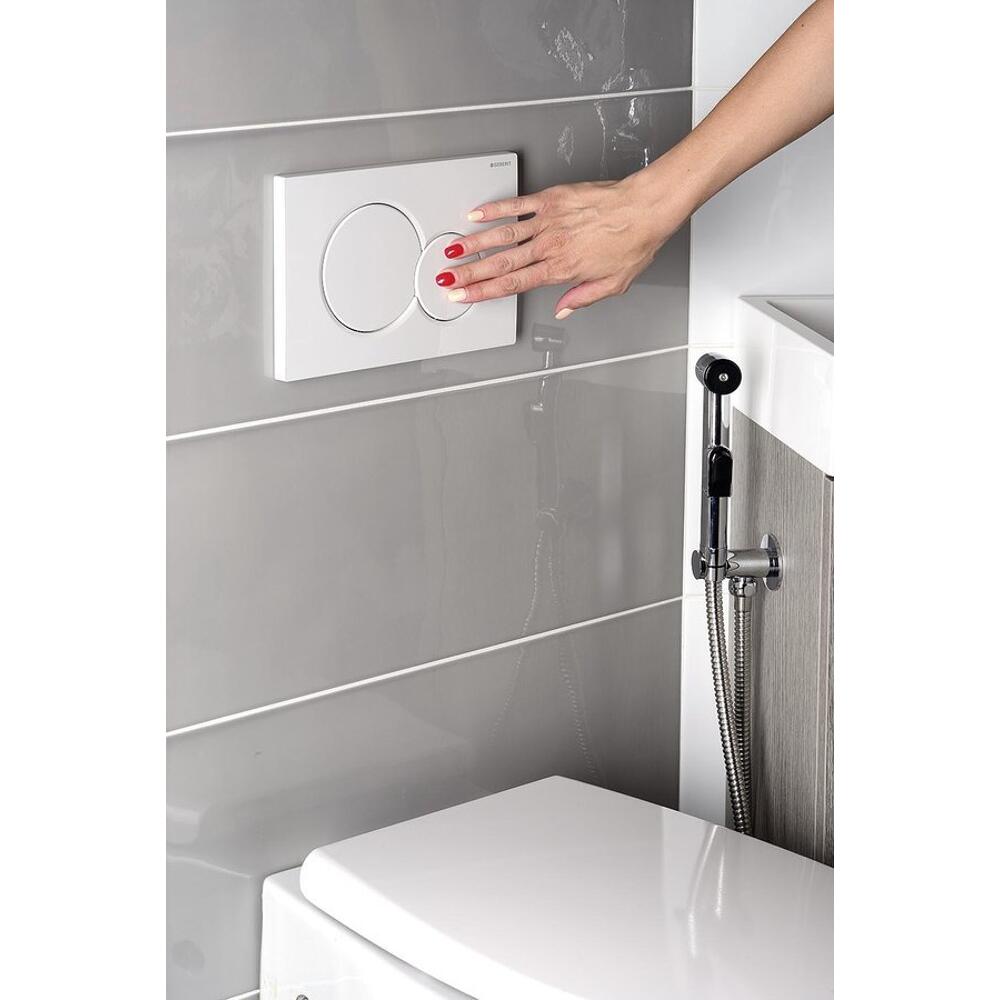 GEBERIT SIGMA01 Betätigungsplatte für 2-Mengen-Spülung, weiß Glanz