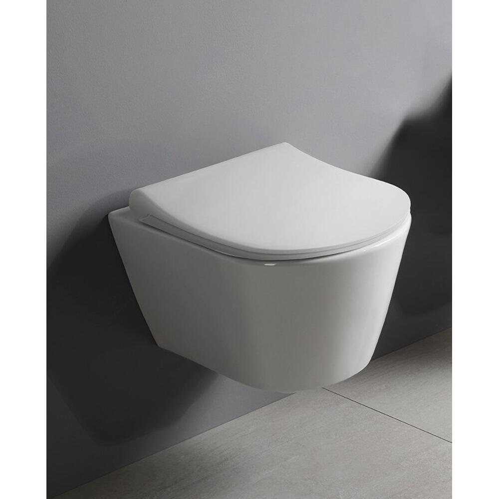 AVVA Hänge-WC, spülrandlos, 35,5x53cm, weiss