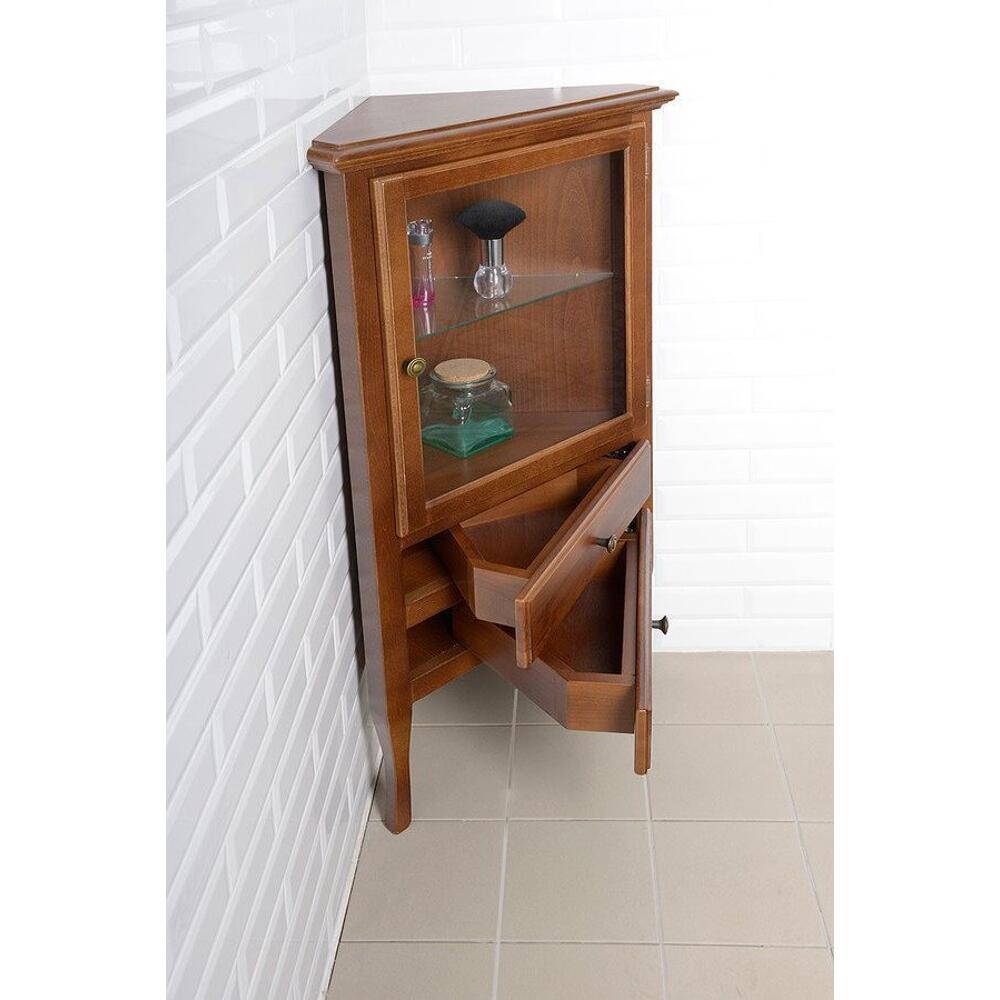 RETRO Eckschrank 60x120x47cm, Buche, rechts