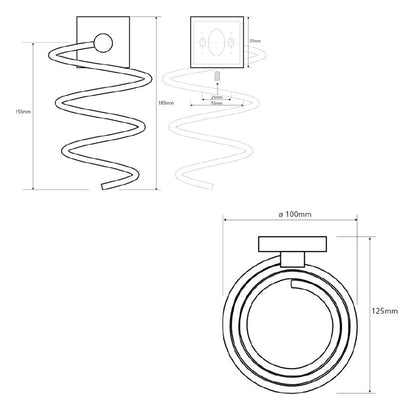 X-SQUARE Spiral-Fönhalter, Chrom