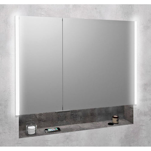 INTEGRA Einbau-Spiegelschrank, LED Beleuchtung, 85,5x70cm