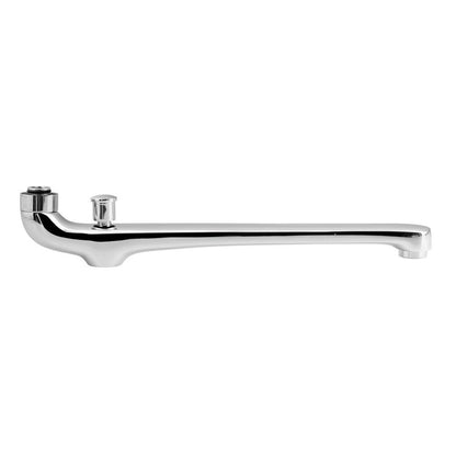 Wasserauslauf mit Umsteller, 30cm, flach, Chrom