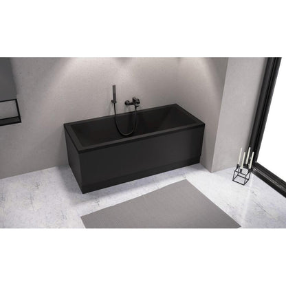 COUVERT R Frontschürze 170x52cm, Schwarz matt, Rechts