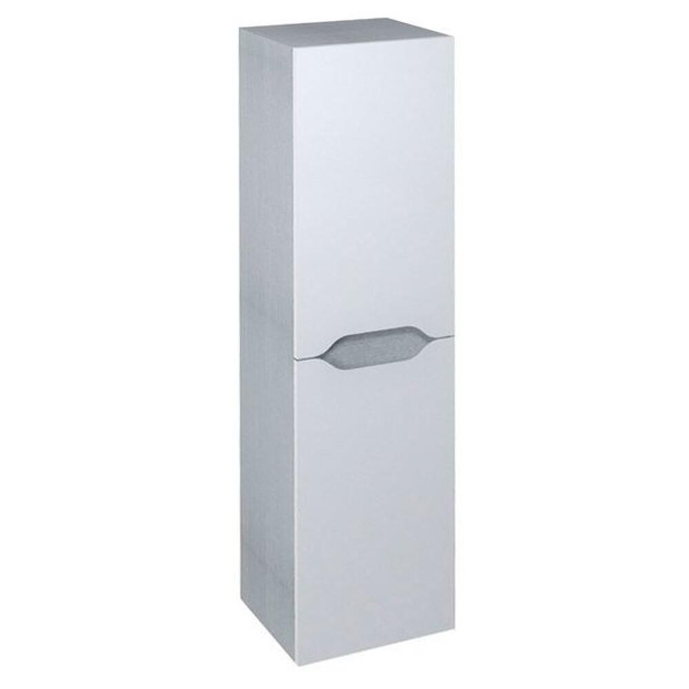 WAVE Hochschrank 35x140x30cm, weiß/Silbereiche