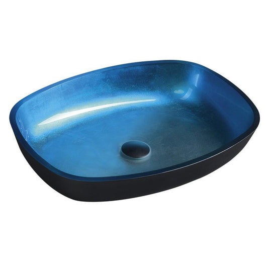 KVAORE Glaswaschtisch 54x39,5 cm, Blau