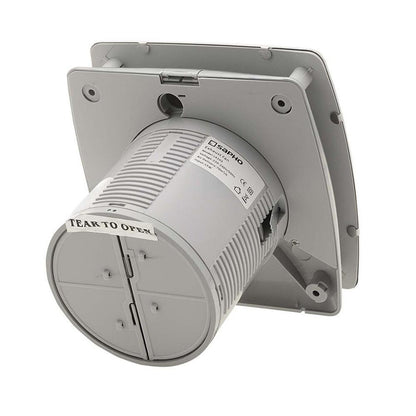 LEX Bad-Axialventilator, 15W, Rohr 100mm, Edelstahl matt