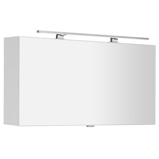 CLOE Spiegelschrank mit LED Beleuchtung, 100x50x18cm, weiss