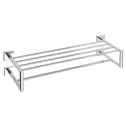 X-SQUARE Doppel-Handtuchablage mit Railing 650x155x255mm, Chrom