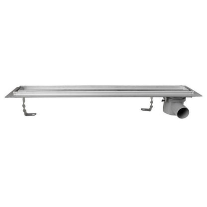 PAVINO Bodenrinne aus Edelstahl mit Rost für Fliesen, L-860, DN50