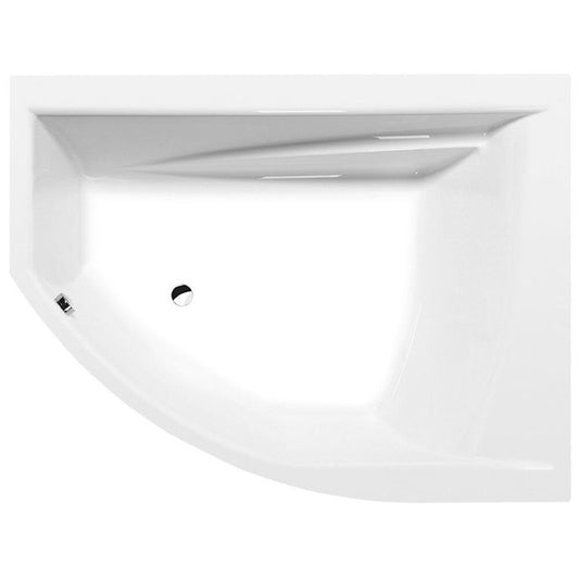 TANDEM R asymmetrische Badewanne 170x130x50cm, rechts, weiß