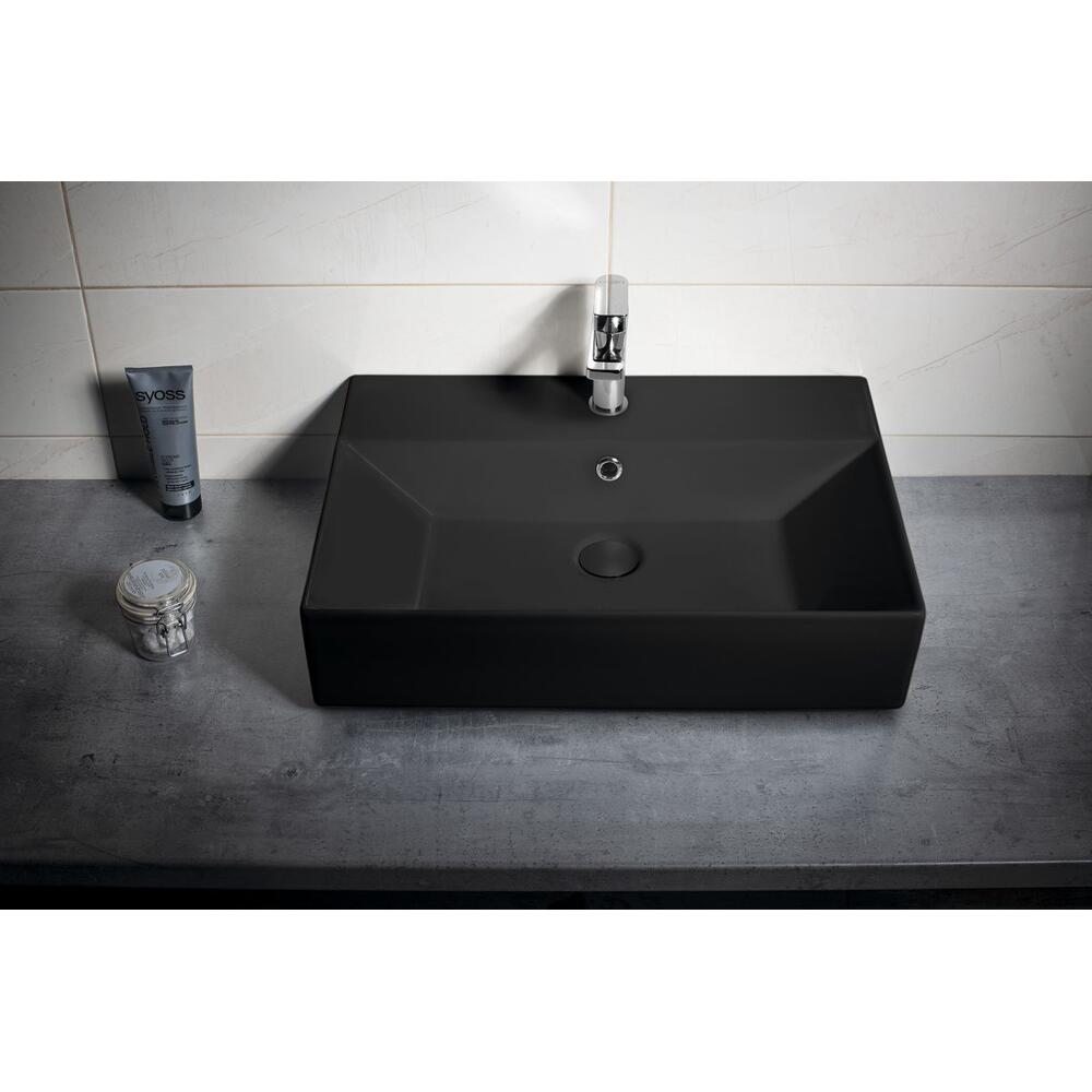 SISTEMA Keramik-Waschtisch 60x42cm, schwarz matt