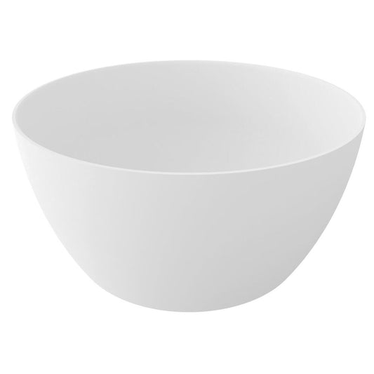 AVELOR Freistehende Gussmarmor-Badewanne ø115x55cm, weiß matt
