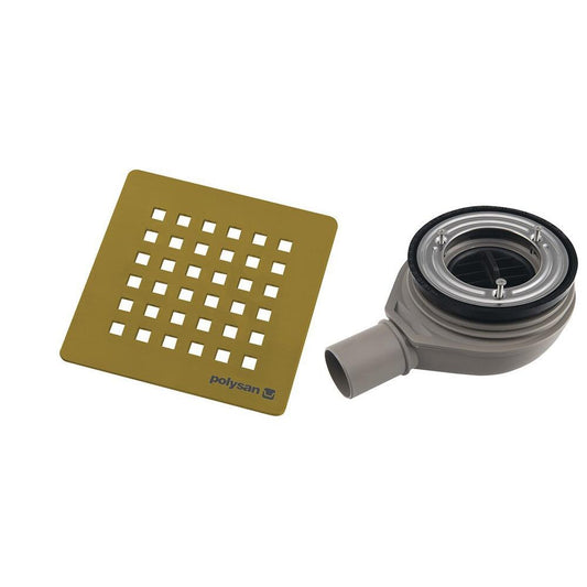 FLEXIA Duschwannenablauf, Ø 90mm, DN40, gold matt