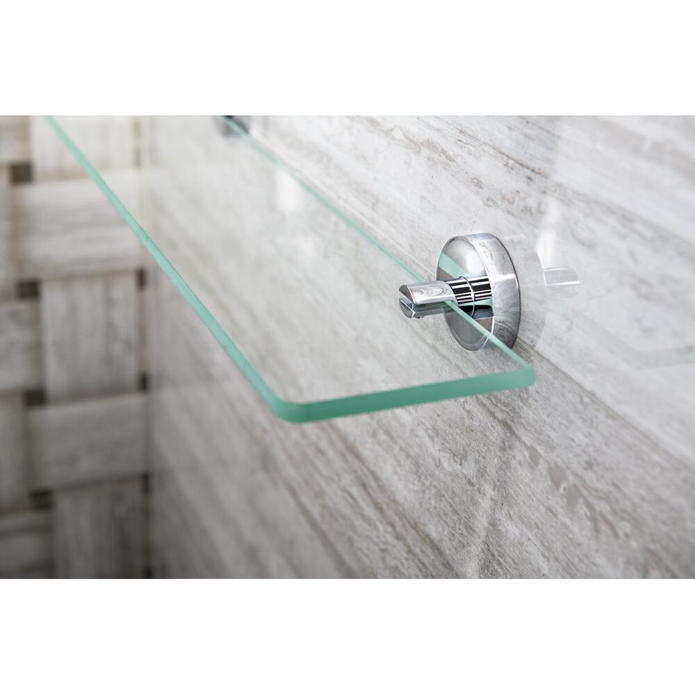 X-ROUND Glasablage halter 8mm, Chrom