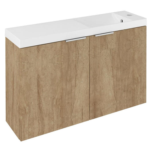 LATUS X Unterschrank mit Waschtisch 80x54,5x22cm, Eiche Alabama