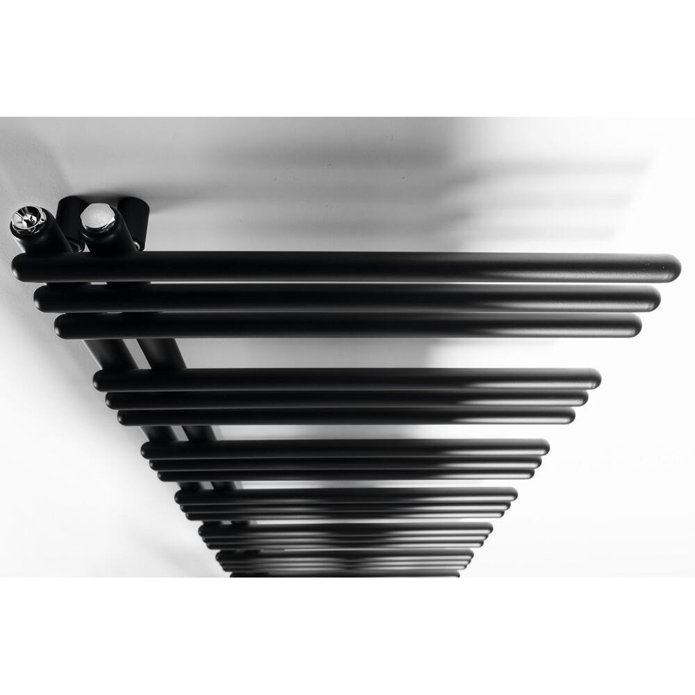 POSEIDON Badheizkörper 550x1340mm,500W,  schwarz matt