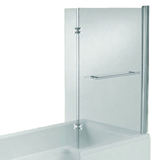 SYNA Duschabtrennung mit Handtuchhalter, H. 140 cm, 6mm Glas