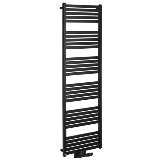 GRUNT Badheizkörper 500x1610 mm, Mittelanschluss, Schwarz mat