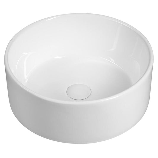 Keramik-Waschtisch zum Aufsetzen, Durch. 40cm, Weiß