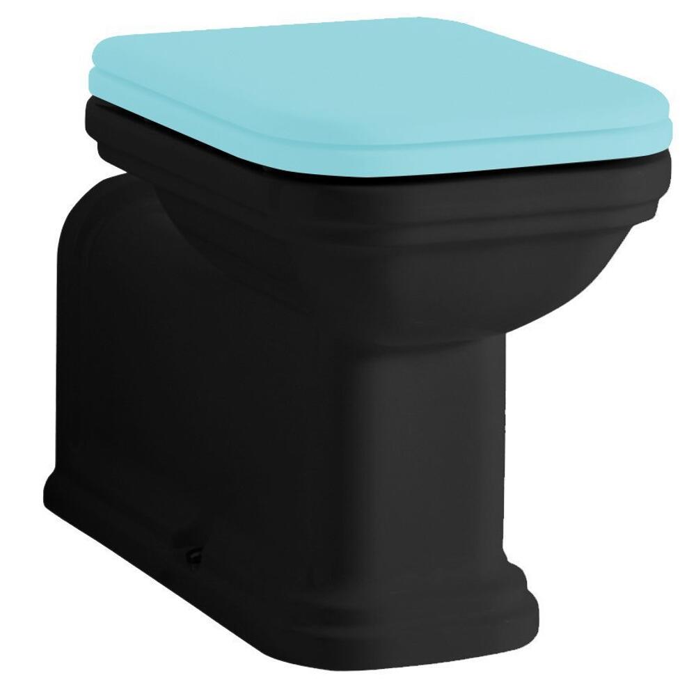 WALDORF WC Becken 37x65cm, Abgang senkrecht/waagerecht, schwarz matt