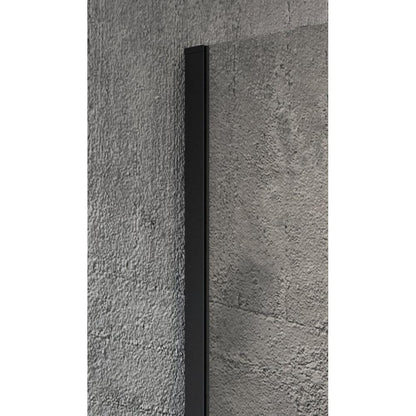 VARIO BLACK Walk-In Duschwand, Nordic Glas, 700 mm