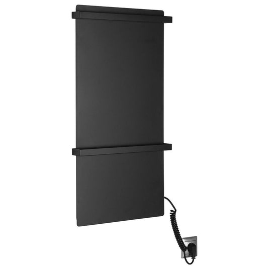 ELMIS Handtuchtrockner elektrisch 400x800 mm, 120 W, Aluminium, schwarz matt