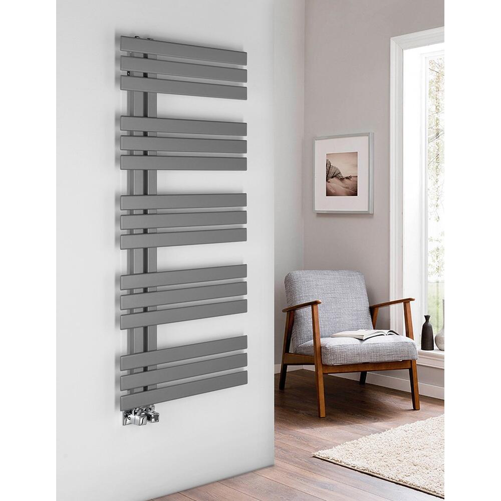 SILVANA Badheizkörper 500x1236 mm, Silber metall