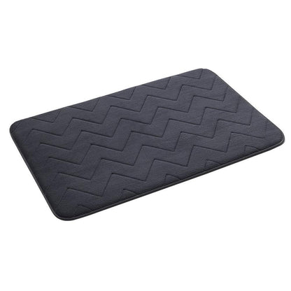 MOUSSE Badematte, 50x80cm, 100% Polyester, Anti-Rutsch, anthrazit