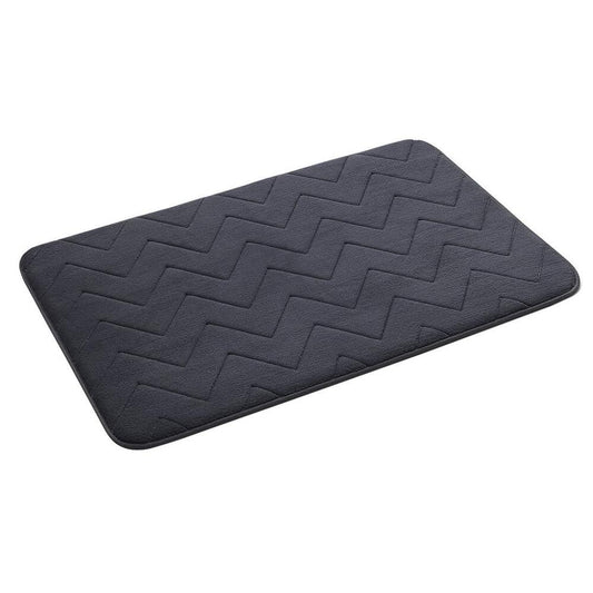 MOUSSE Badematte, 50x80cm, 100% Polyester, Anti-Rutsch, anthrazit